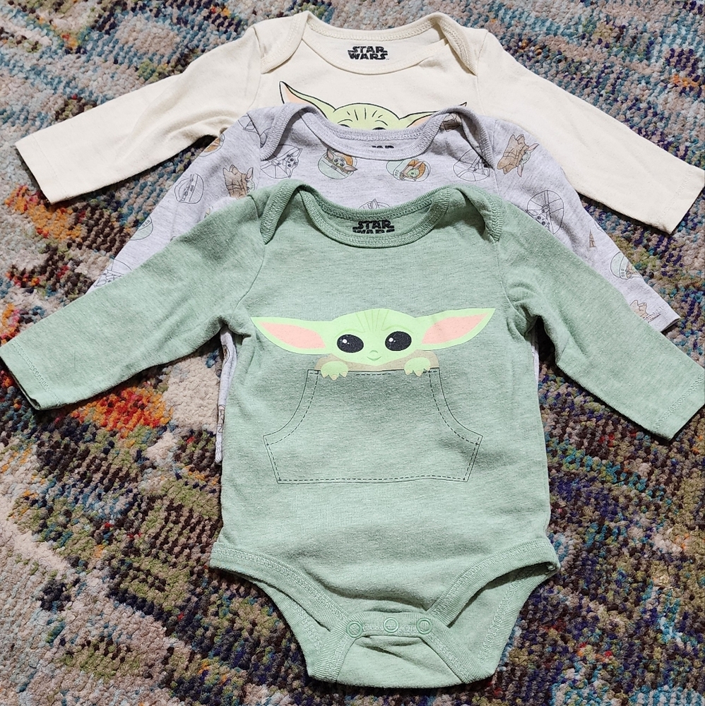 Star Wars Baby Yoda Onesie Longsleeve 0-3m Pc